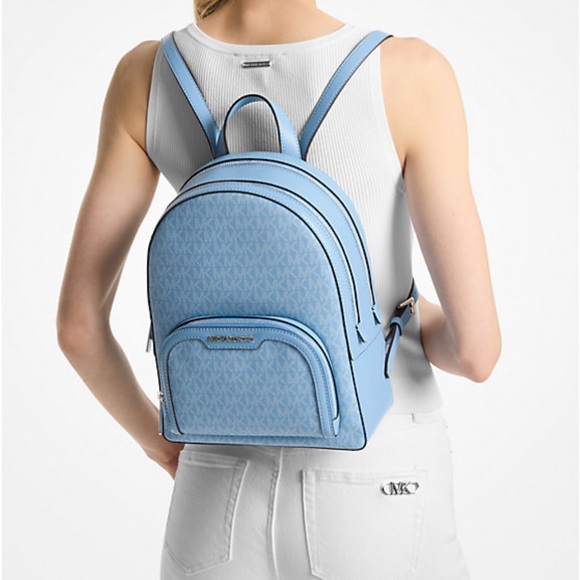 Michael Kors Jaycee Medium Backpack MK Blue - Picture 10 of 15